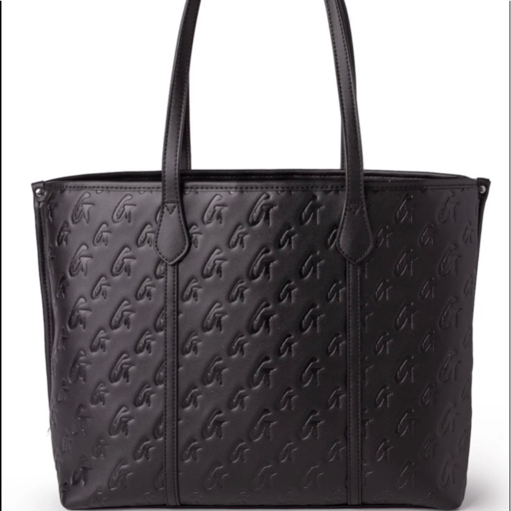 Monogram sleek tote matte black x black
